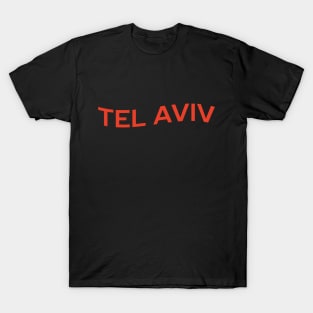 Tel Aviv City Typography T-Shirt